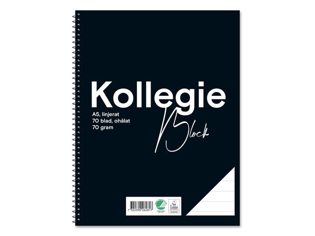 Kollegieblock FW A5 70g 70bl linj ohålat