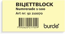 Biljettblock 1-100 gul